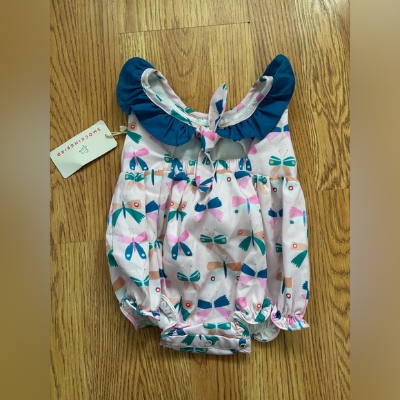 Smockingbird butterfly romper 12M Nwt - Picture 3 of 6